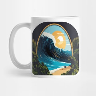 Beach wave t-shirt Mug